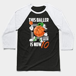 10th Birthday Basketball Player 10 Years Old Kids Boys Baseball T-Shirt